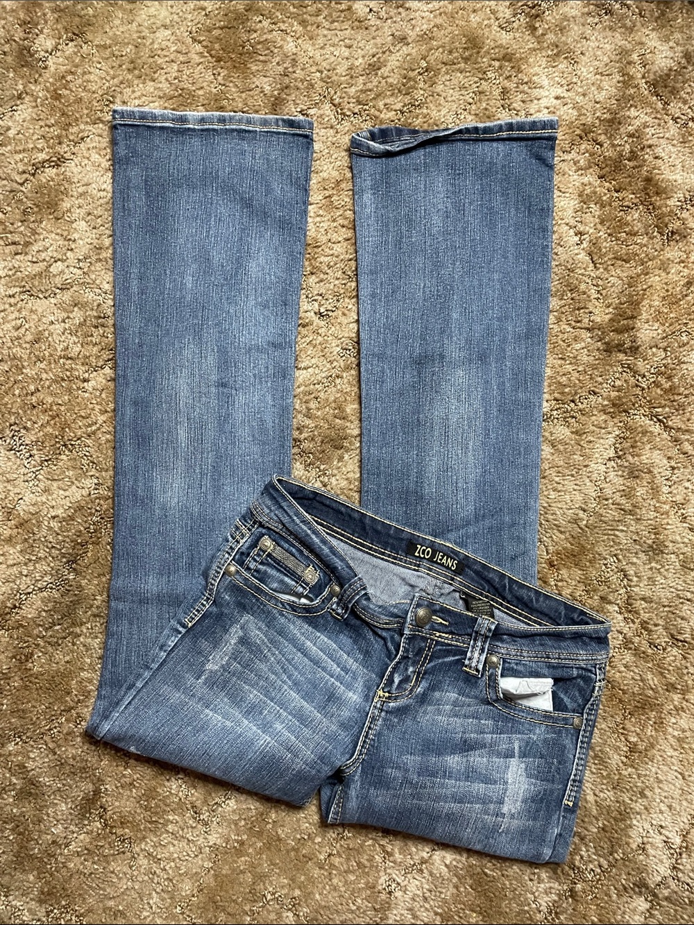 ZCO Jeans Y2K 2000s Style Low Rise Denim Jeans Size‎ 9 Juniors